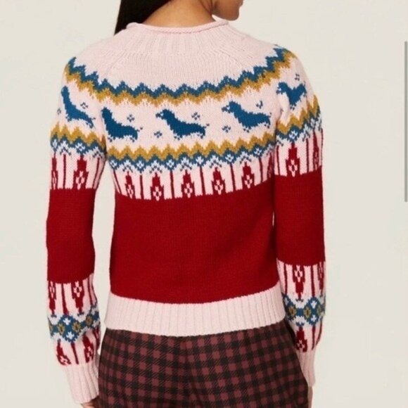 Rachel Antonoff 60% Alpaca Oscar Fairisle Dachshund print sweater Size XS Knit - Picture 8 of 10